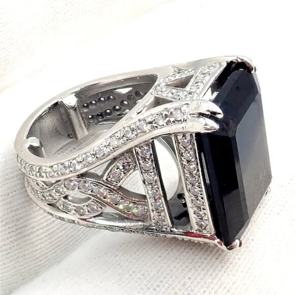 Kieselstein Cord Platinum 3ctw Diamond Black Spinel Cockatil Ring 1998 sz 5.5 - Picture 9 of 13
